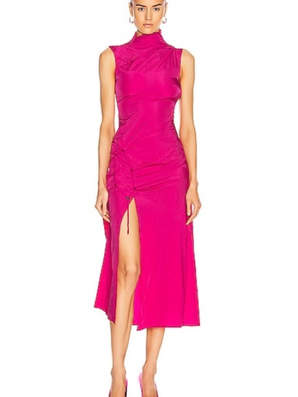 Off-White Short DNA Spiral Slit Dress